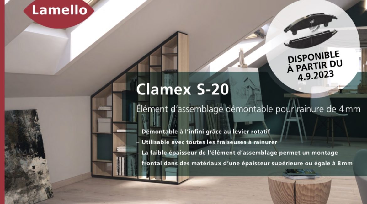 Nouveauté LAMELLO : Clamex S-20
